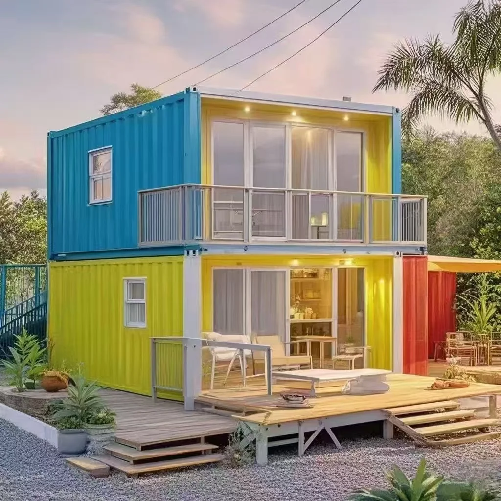 Container mobile home custom factory direct sales fireproof rock wool color steel house