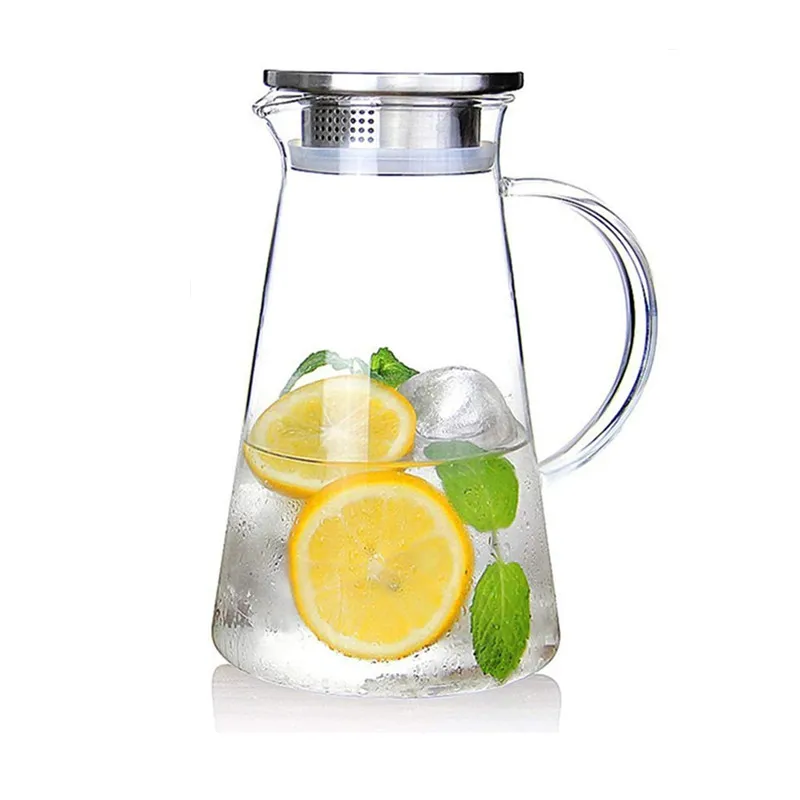hot cold water jug pitcher borosilicate glass water carafe