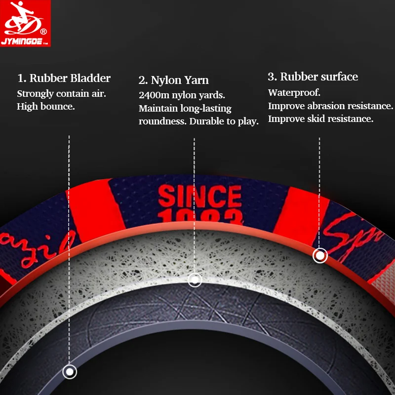 Luminous glow in the dark two high bright LED lights rubber LED custom soccer ball