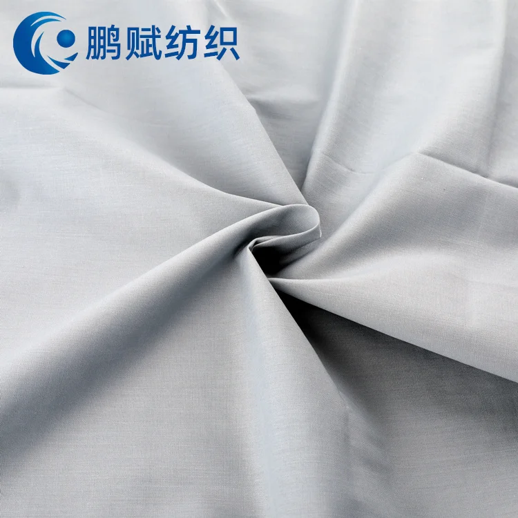 In stock 65 polyester 35 cotton 102gsm plain popline printing TC fabric for packet uniform shirt medical