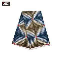 ACI Ankara Fabric African Real Wax Prints Cotton Tissus Africains Nigeria Batik Wholesale African Wax Fabric 6 Yards/Piece