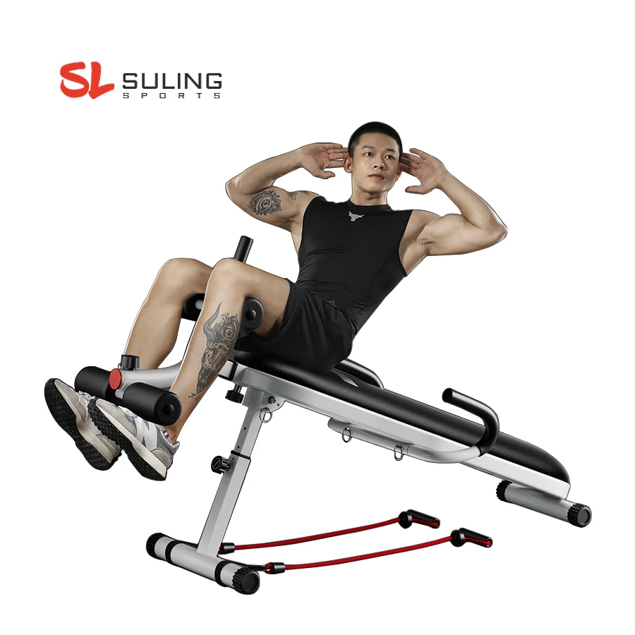 Bodybuilding Muscle abs abdominal exercise Folding machine equipment Fitness Training Sit Up ab Bench for stomach workout