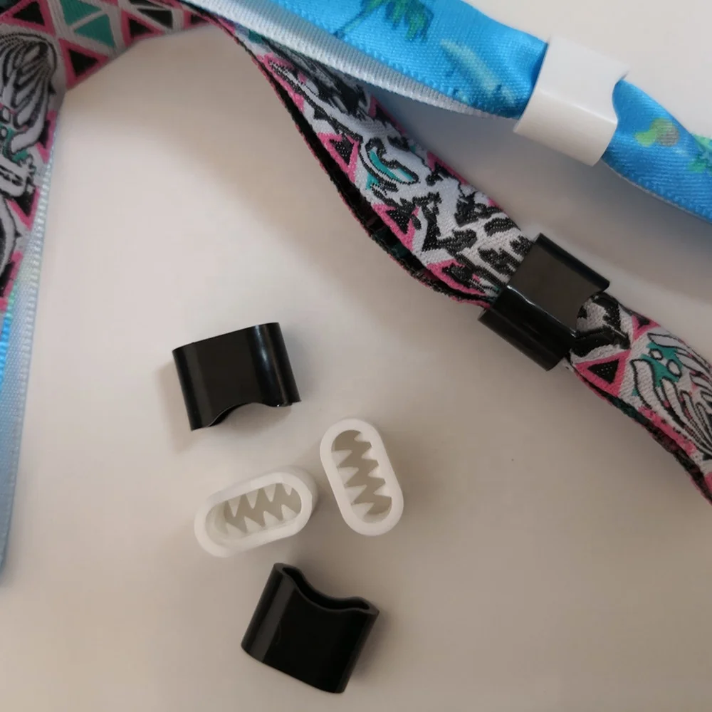 Square plastic fastener clasp lock one direction lock closure for fabric wristband