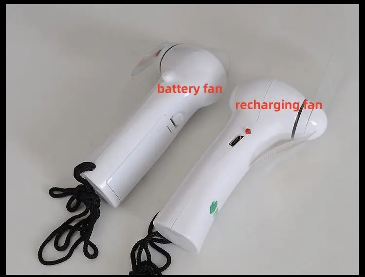 Portable Handheld Mini Flash Fan LED Luminous Fan with Flash Text Display Effect LED Message Fan for Gift Concert Sports Meeting