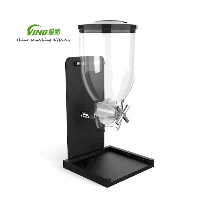 Wholesale peanut dispenser Indispensable Dry Food Dispenser Dual Control Black/Chrome Organizer Food cereal dispenser for shop