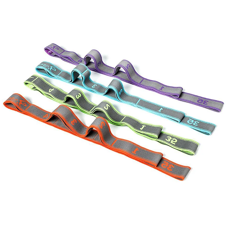 
Resistance 8 Loop Exercise Bands Home Fitness Stretching Training Physical Therapy 