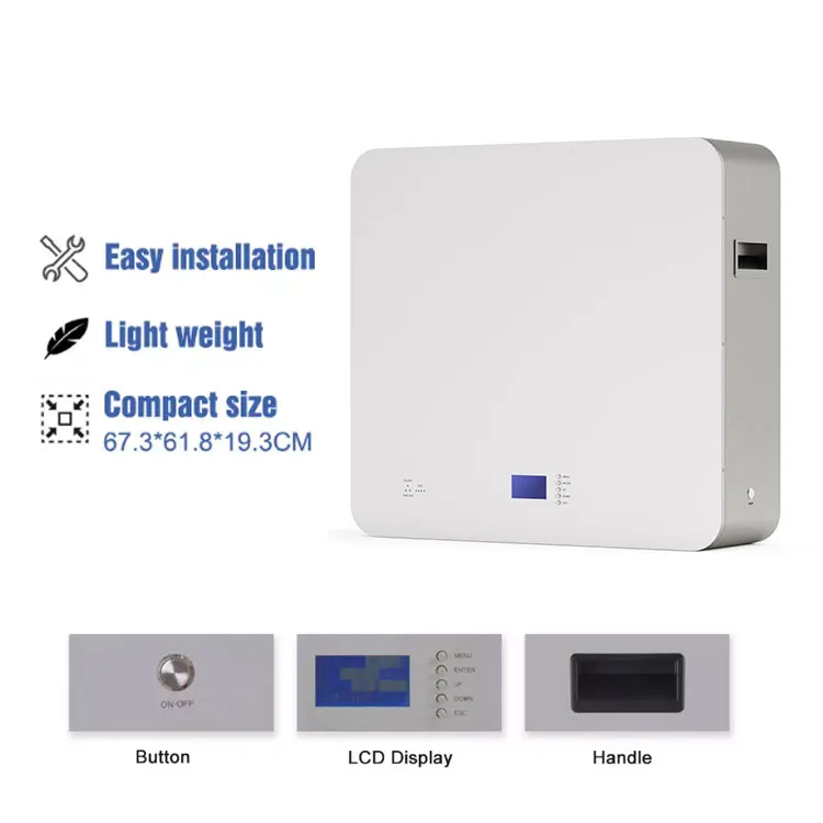 Lifepo4 48v 200ah 51.2v 10kwh 20kwh Wall Mounted 48 V Lithium Battery Pack For Home Solar System