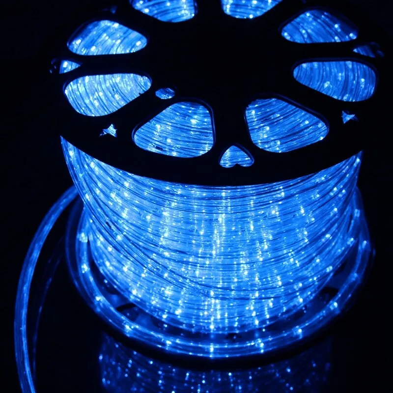 220V 100m outdoor RGB color christmas lights holiday flexible IP65 waterproof neon LED rope light for decoration