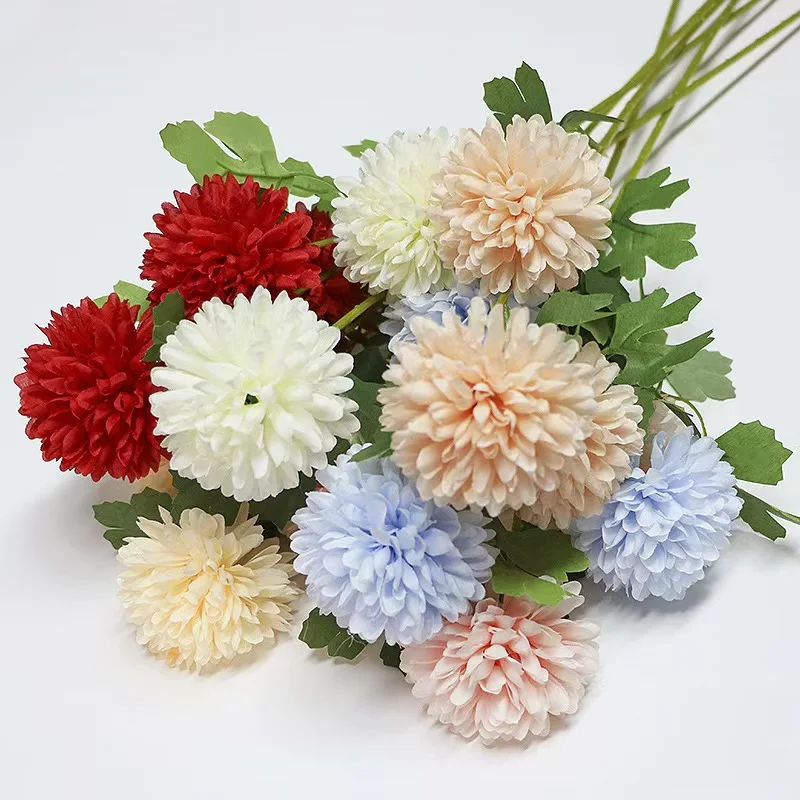 New Arrival DIY Silk Artificial Faux Chrysanthemum Flower For Indoor Home Events Decoration