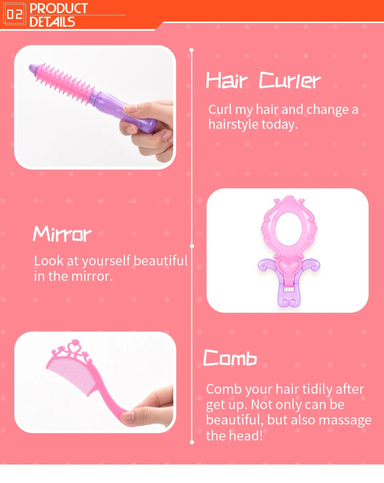 Fashion baby girls small pretend make up toy toy beauty play set