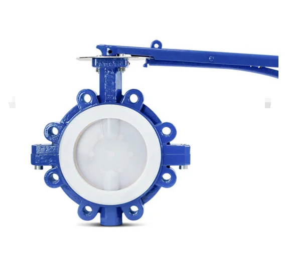 PTFE/PFA/FEP Lined Clamp Butterfly Valve with API608 Design Standard driving for manual worm pneumatic and electric