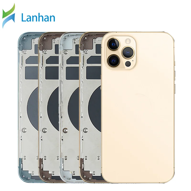 lanhan Mobile Phone Battery Back Housing Rear Door Glass Cover Assembly For Iphone 13 Pro Max