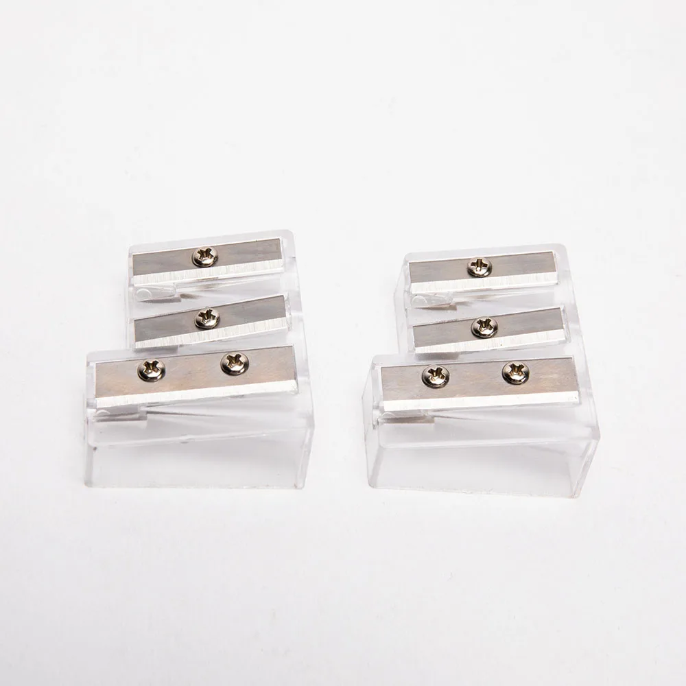 
funny design plastic portable three holes pencil sharpener for school office use 