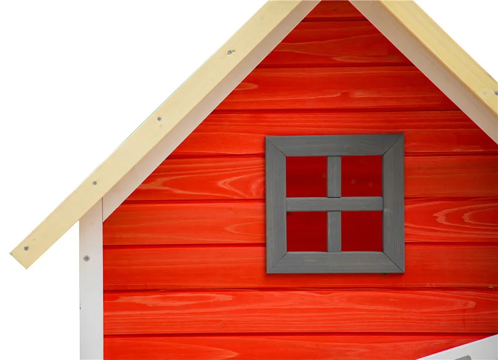 Заводской напольный садовый Безопасный детский причудливый неровный красный деревянный домик Венди игровой с