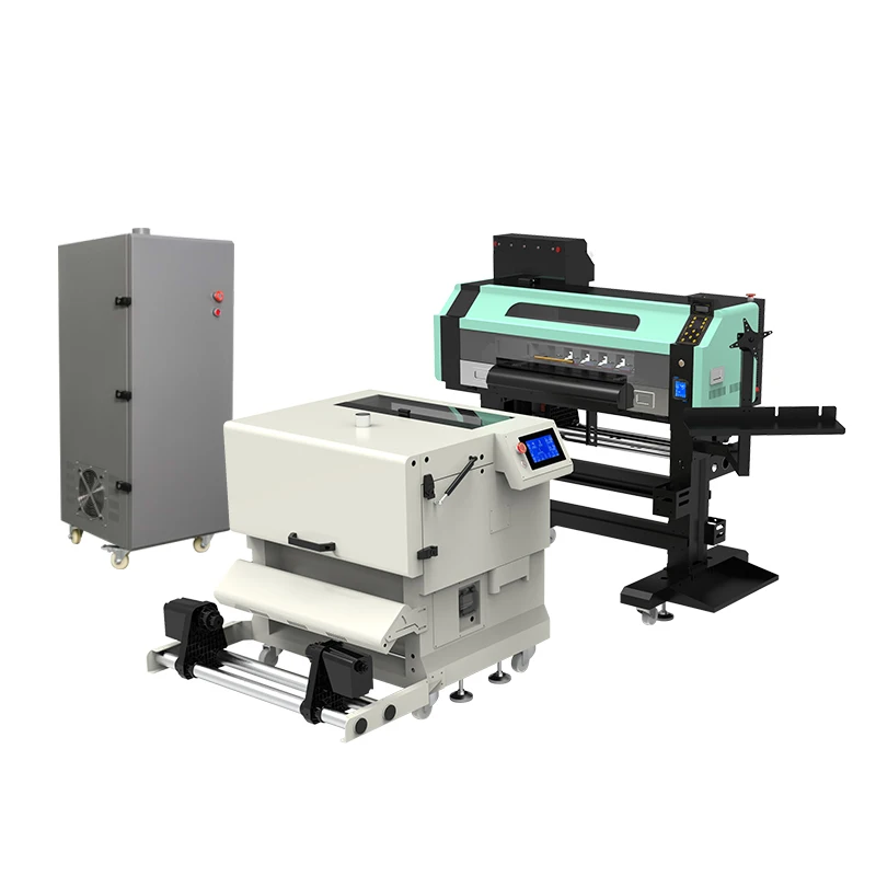 Zhou surmame dtf printing machine 60cm i3200 transfer t-shirt and shaker powder 60cm 24 inch dtf printer with dual i3200 heads