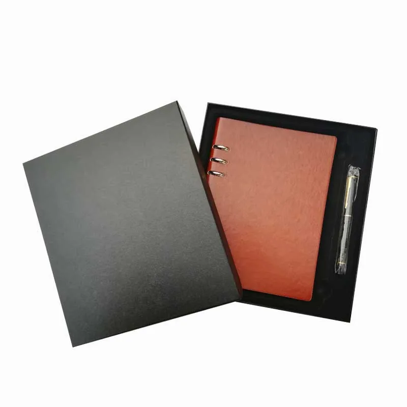 Wholesale Custom Printed Paperboard Notebook and Pen Gift Box VIP Corporate Business Gifts Set