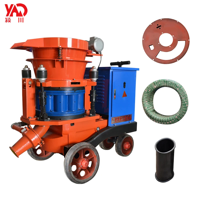 Henan shotcrete machinery dry refractory gunite morter pneumatic spraying shotcrete machine