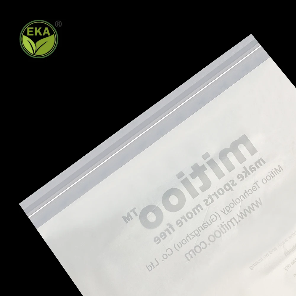 Minlee биоразлагаемый кукурузный крахмал сумка для одежды нижнее белье футболка упаковка самоклеющаяся Компостируемая ткань упаковочные пакеты