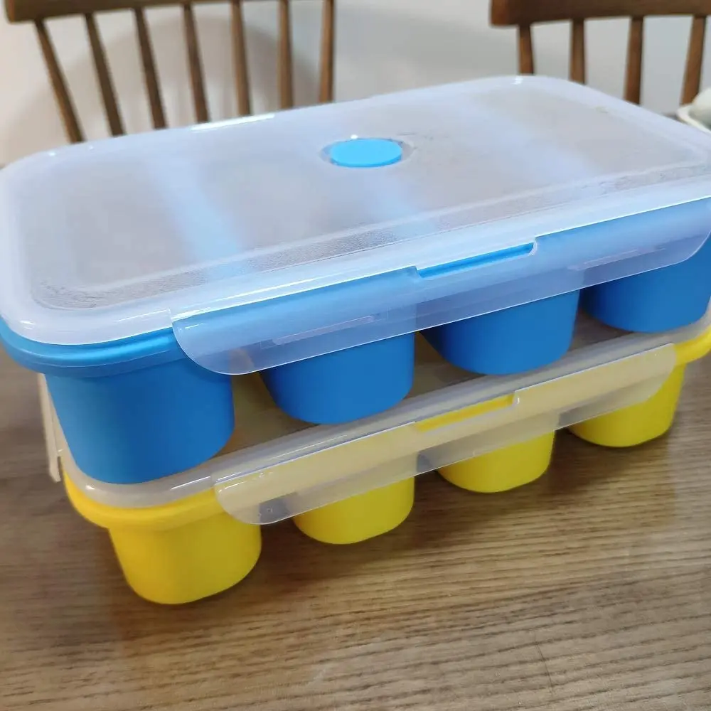 Food cubes silicone soup tray