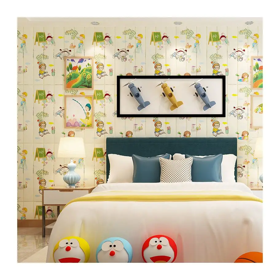 
2.2021 new summer cute XPE foam cartoon 3 D wall paper bedroom wall sticker 
