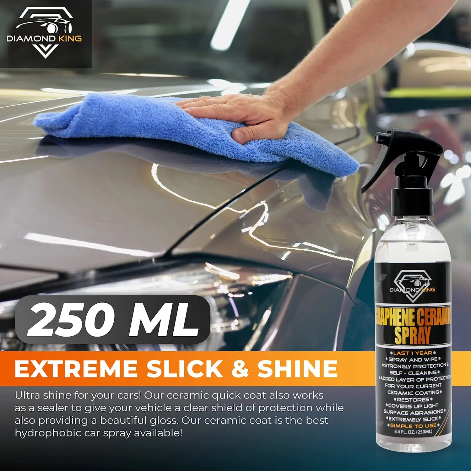 High protection Graphene Ceramic Car Coating - Nano Ceramic Coating for Cars Car Shiner, Cleaner