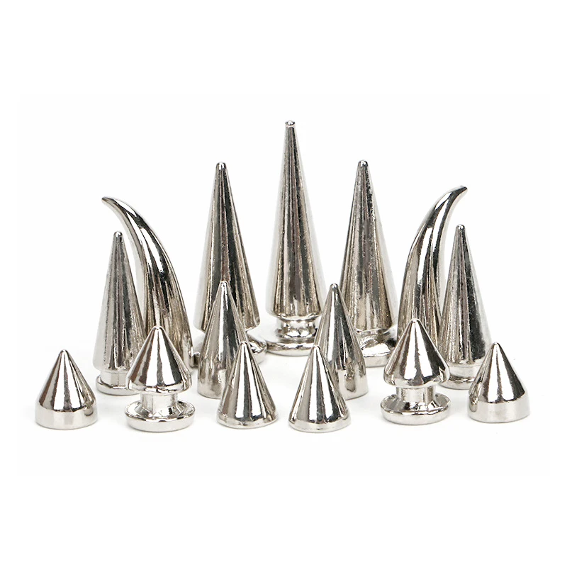 7*20 gun balck Cone Spikes Metallic Screw Back Studs DIY Craft Cool Rivets Punk spike stud Metal Bullet Cone Spikes Screw Back