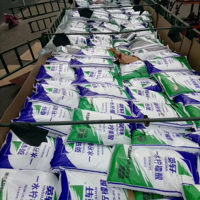 YING XUAN Best selling China powder lemon acid price BP USP food grade citric acid anhydrous