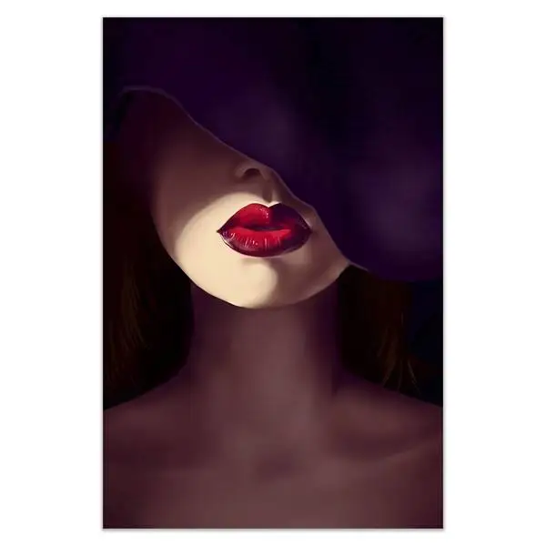 Factory wholesale Wall Art Sexy Lady Wearing Hat Wooden Frame Decorative 50*70 Living Room Canvas Hanging Painting By Numbers