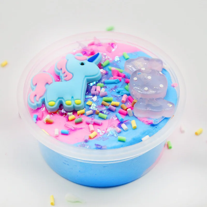 Wholesale Price High Quality Cheap Supplier Color Kit DIY Toys Modeling Clay Puff Unicorn Slime