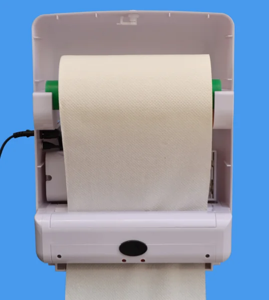 Wall mounted ABS plastic black wholesale electric sensor induction toilet automatic battery paper towels dispenser
