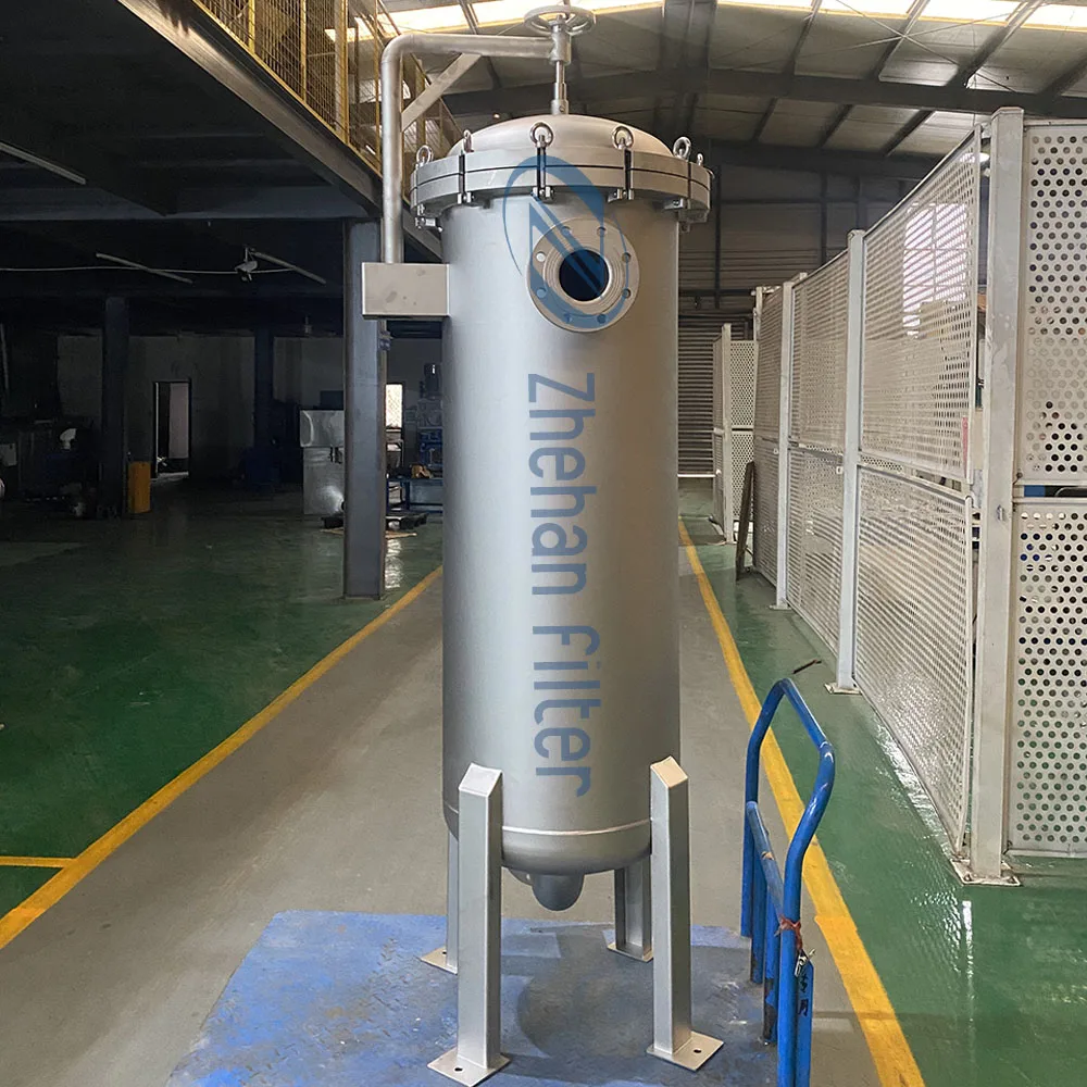 Zhehan custom made 304 stainless steel bag filter housing 4 inc bitumen filter