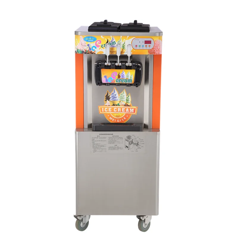 Top quality ice cream soft cheap price 3 favors commercial restaurant/ automated ice cream machine
