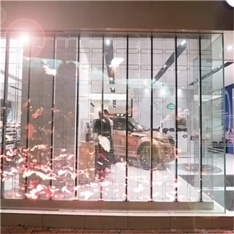 2024 Outdoor Indoor  P3.9-7.8/P10.42 High Brightness Transparent LED Display for Glass Wall 1000mmx1000mm
