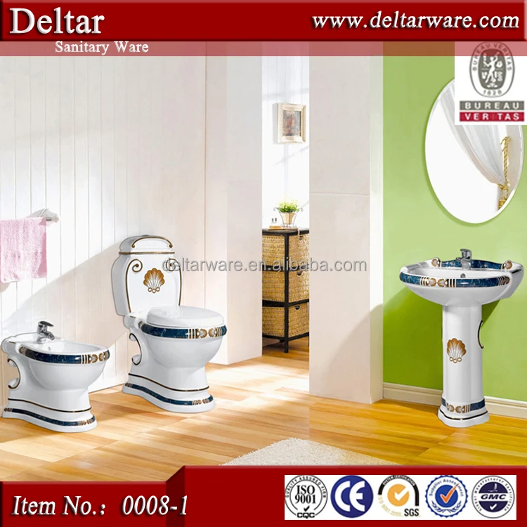 two piece washdown wc toilet, colorful two piece ceramic wc tolet