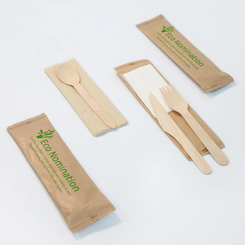 Disposable Natural Eco-friendly biodegradable disposable cutlery for Instead of Plastic Utensils
