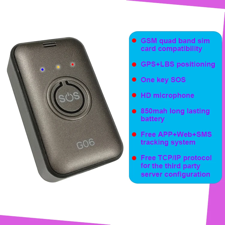 G06 Mini GPS GSM Tracker SOS Two Way Phone Talking  Anti-Lost Locator for Kids Elderly Personal