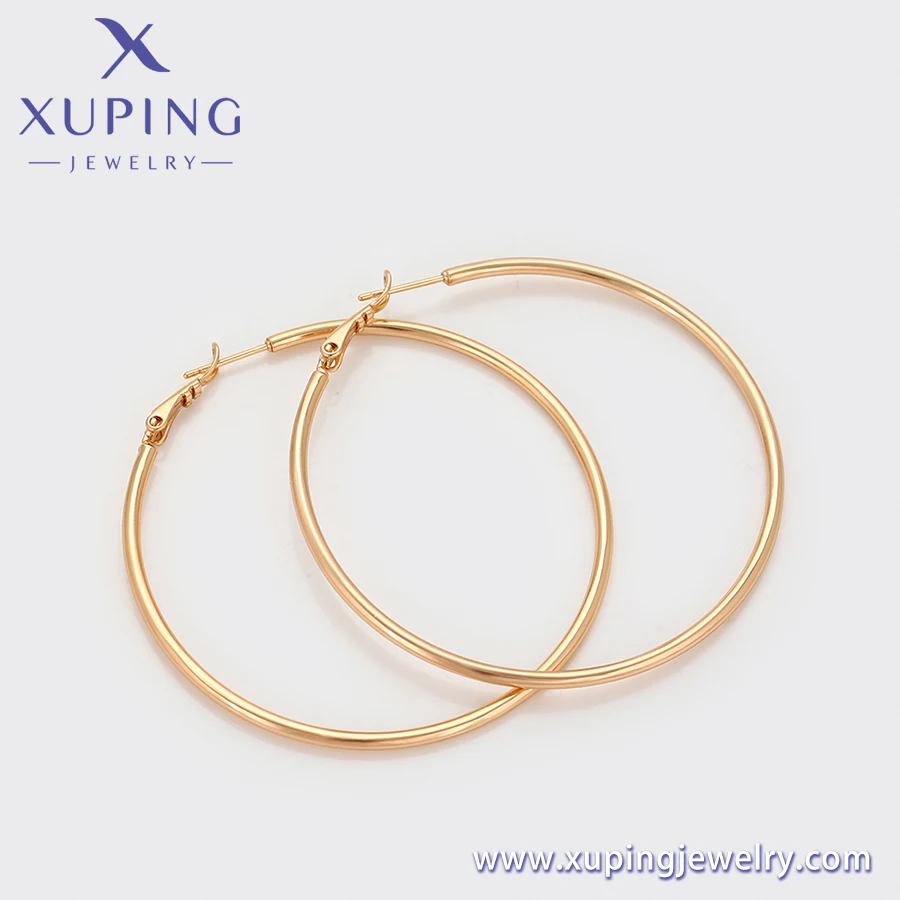 X000932946 XUPING Jewelry 18K Gold Color Elegant Simple Trendy Special Hoop Elegant Earrings for Young Girls