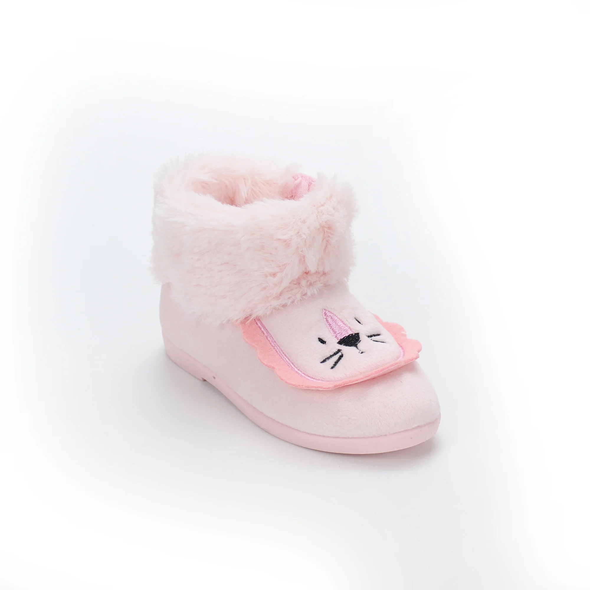 
Amazon hot sale 2021 lovely cartoon lion design pink yellow soft antislip unisex winter indoor baby slipper boot 