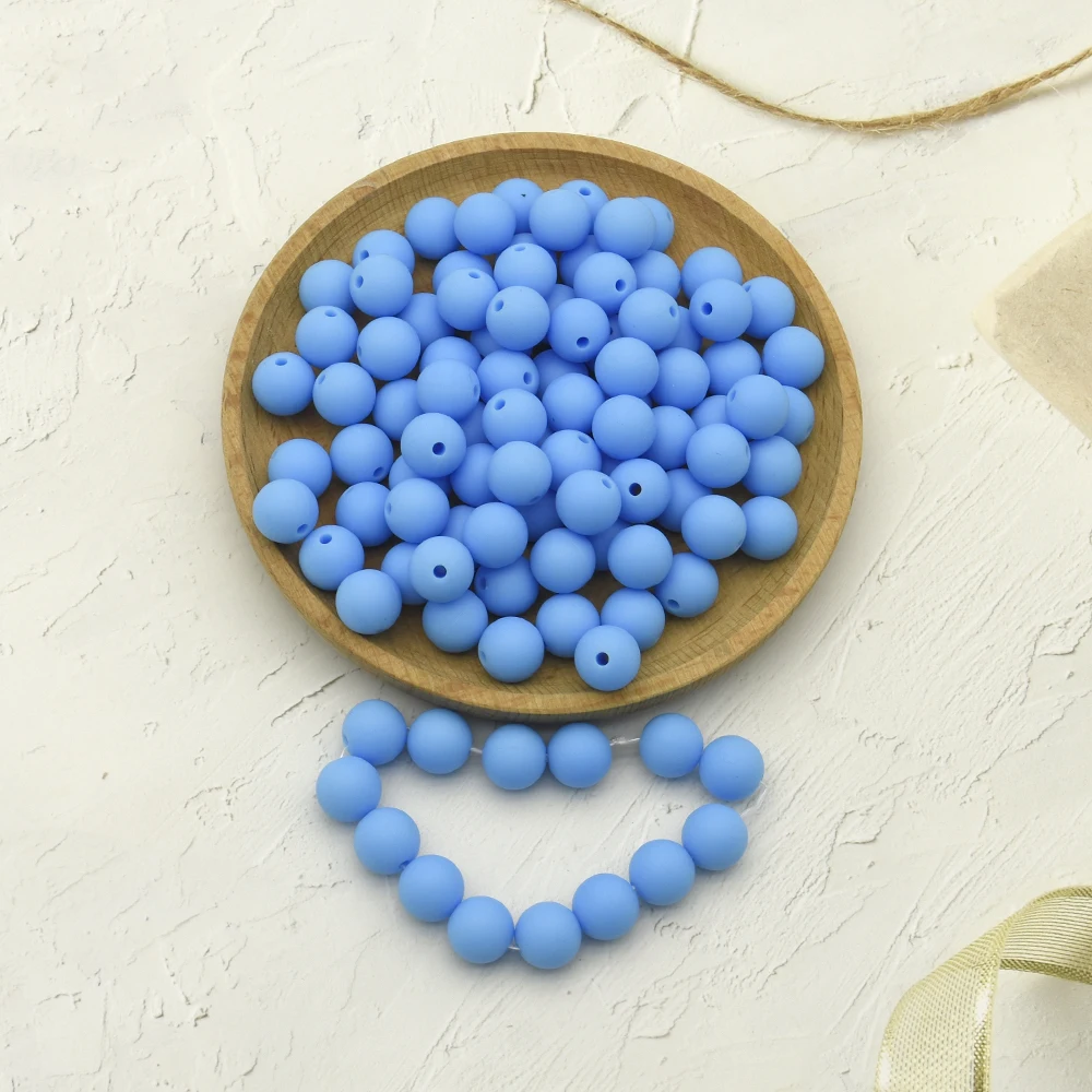 Wholesale Bpa Free DIY Silicone Beads Food Grade 12mm Round Silicone Beads Bulk for Keychain Making Kit