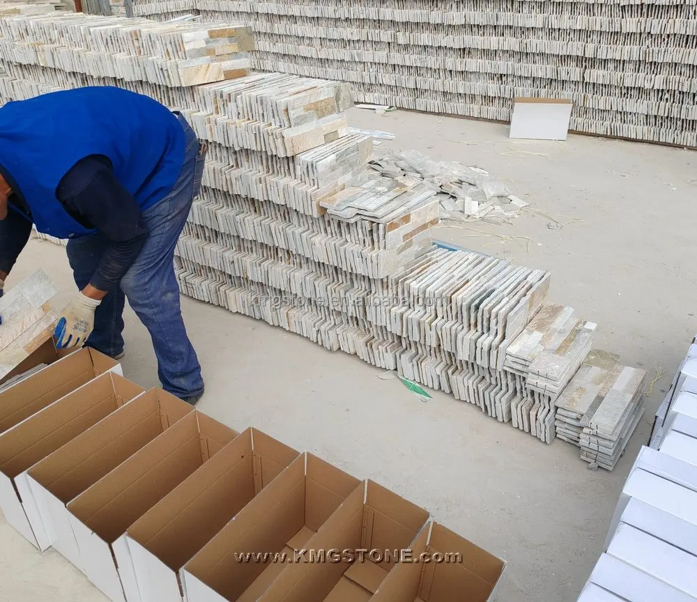 Modern Rustic Exterior House Tile Wholesale Natural Slate Stone Wall Cladding Split Finish Antacid Erosion Culture Stone Block