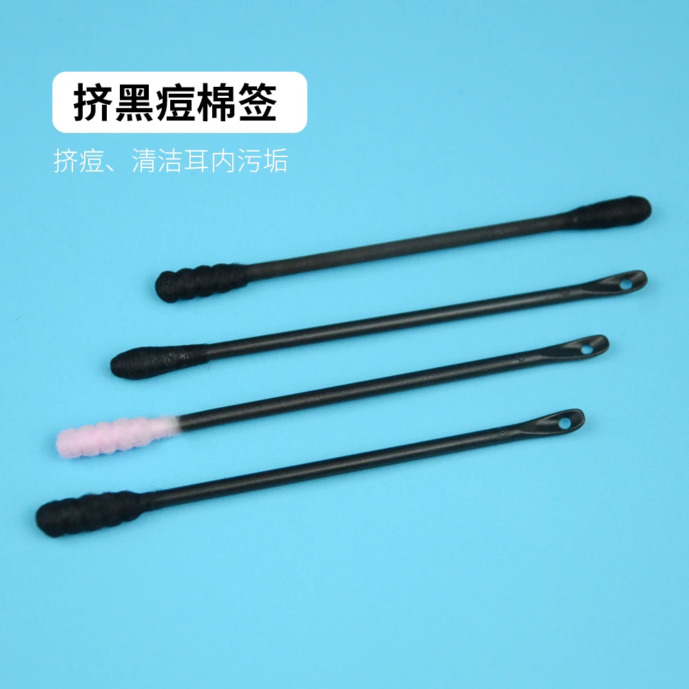 100% Cotton Swabs - Individually Wrapped Double Tipped Paper Sticks for Ear, Make-up, 100 Count (White, Round/Earpick End)