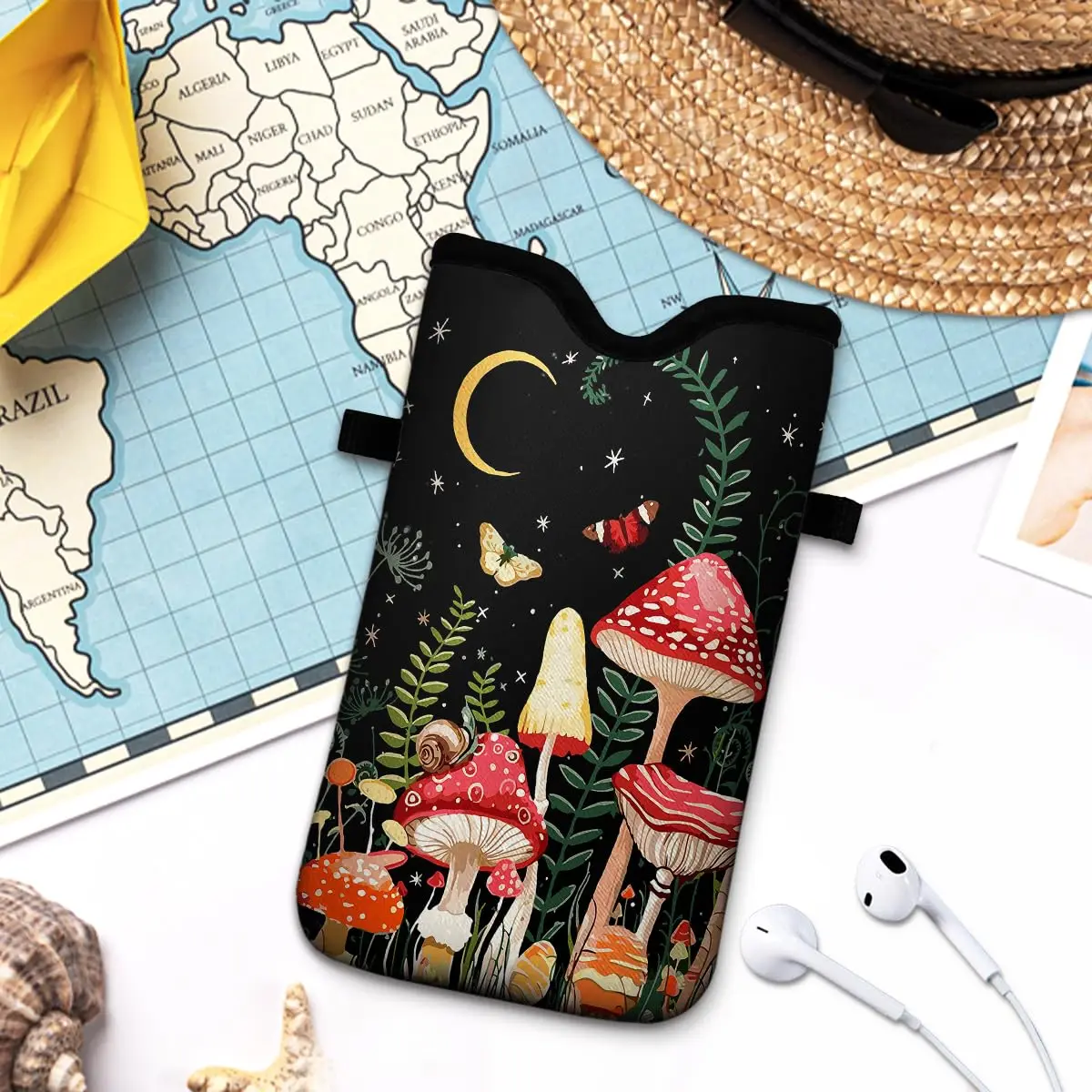 SMETA Sedex 4P Factory New Design Neoprene smartphone pouch Shockproof Zippered Sleeve with Neck Lanyard functional and Stylish