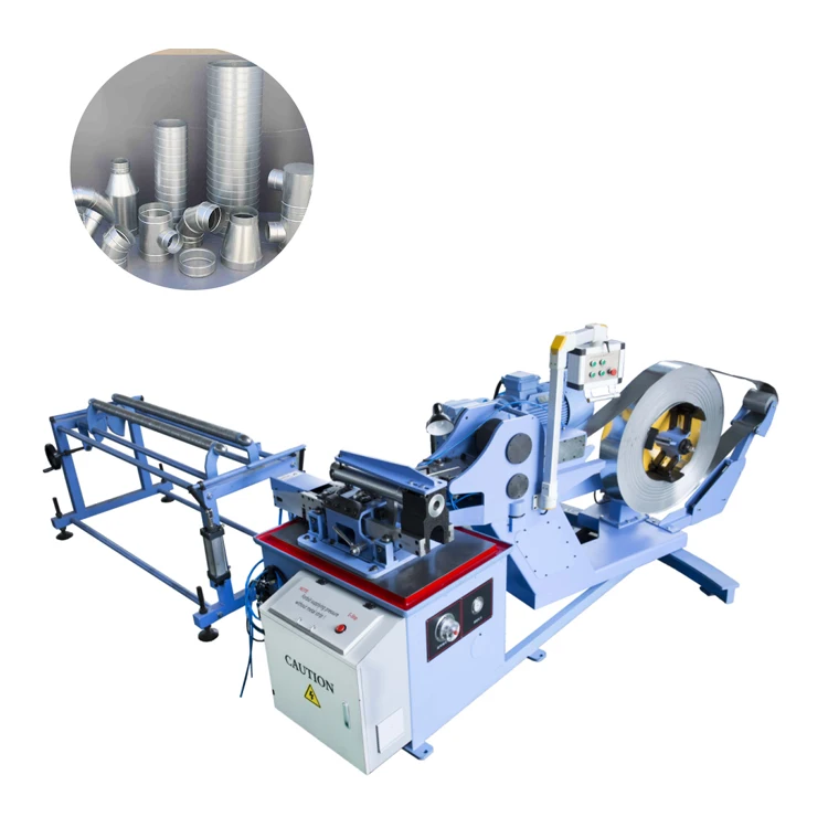 Mold Type Hvac Round Stainless Steel Air Duct Spiral Tubeformer Machine For Air Ventilation
