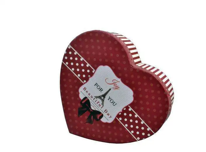Custom Luxury Gift Packaging Heart Shaped Cardboard Packaging Chocolate Flower Gift Boxes