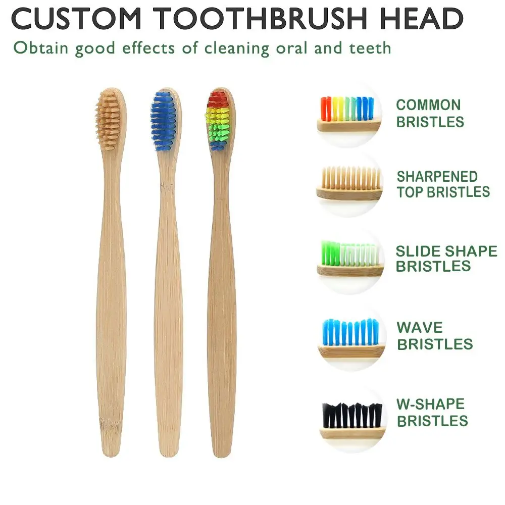 CE Approved Eco- friendly Charcoal Bristles OEM Bamboo Toothbrush with Customized Packing and Logo