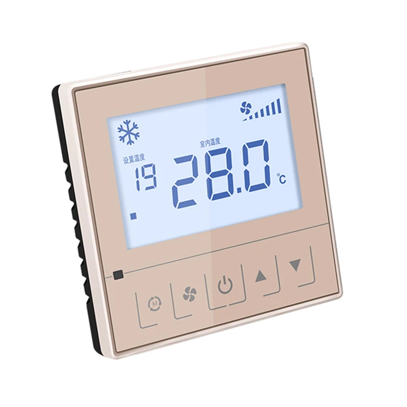 Smart Fan Coil Thermostat With Modbus Communication for 2-Pipe or 4-Pipe Fan Coil Unit for Air Conditioning & HVAC Systems