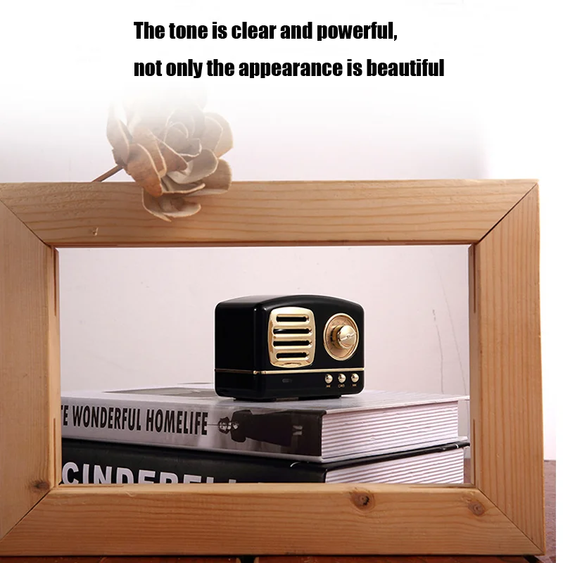 OEM/ODM Factory Wholesale Bass 3d Retro Mini Portable Boombox Speaker With FM Radio and TF Card