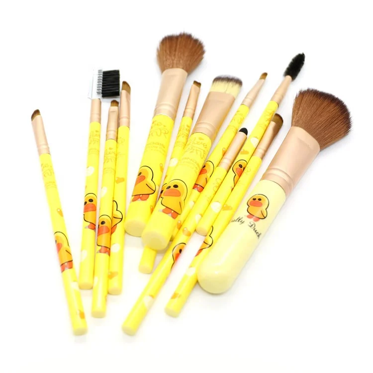 Wholesale Fancy Professional Make up Brush Custom Eyeshadow Brush Make Set Pink Yellow Make up Brush Set up Hello Kitty