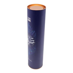 Factory design production empty kraft cylindrical packaging paper red wine cosmetics tube package box