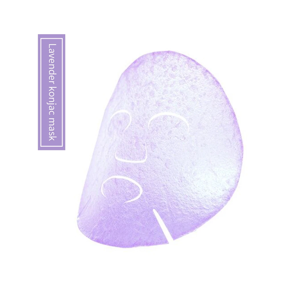 Lavender  konjac face mask for moisturizing and hydrating
